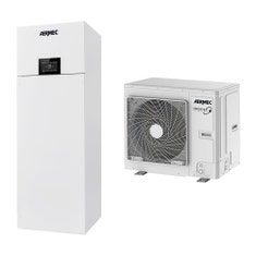 Immagine di Aermec BHP R32 Sistema composto da pompa di calore Inverter 4 kW e unità interna a basamento con accumulo ACS da 185 litri BHP040+BHP060F