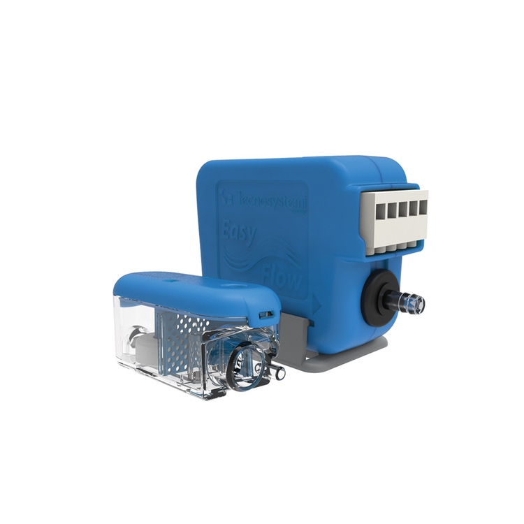 Tecnosystemi 12170045 EF15-A mini pompa per acqua di condensa acida, con  attacchi orizzontali compresa di corpo galleggiante