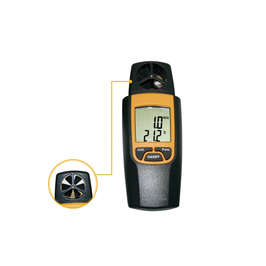 Immagine di Tecnosystemi TSAT1 termometro digitale per misurare la velocità dell'aria, il valore dell'umidità e della temperatura 11132650