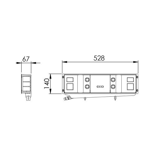 Immagine di Tecnosystemi ELISYUM HYDRONIC CLASSIC predisposizione con coperchio ad incastro SCD200001