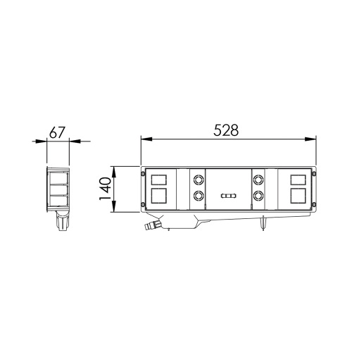 Immagine di Tecnosystemi ELISYUM HYDRONIC ELITE predisposizione con sifone e coperchio ad incastro SCD200002