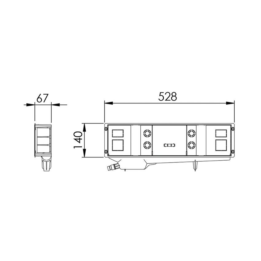 Immagine di Tecnosystemi ELISYUM HYDRONIC ELITE predisposizione con sifone e coperchio ad incastro SCD200002