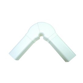 Immagine di Tecnogas curva regolabile con angolare snodabile a partire da 45° per canalina, 9x6,5 cm, colore bianco 12831
