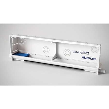 Immagine di Tecnogas scatola da incasso GeniusBox con sifone, 43x13x6,5 cm, colore bianco 11295