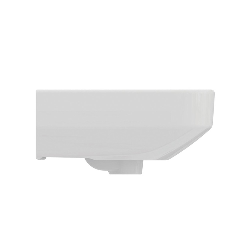 Immagine di Ideal Standard I.LIFE S lavabo top L.60 H.18 P.38 cm monoforo, con foro del troppopieno, colore bianco finitura lucido T458301
