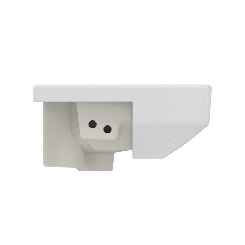 Immagine di Ideal Standard I.LIFE S lavabo da semincasso L.50 H.17.5 P.36 cm monoforo, con foro del troppopieno, colore bianco finitura lucido T458801