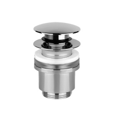 Immagine di Gessi piletta "Stop&Go" per lavabo con troppopieno, finitura cromo 01408#031