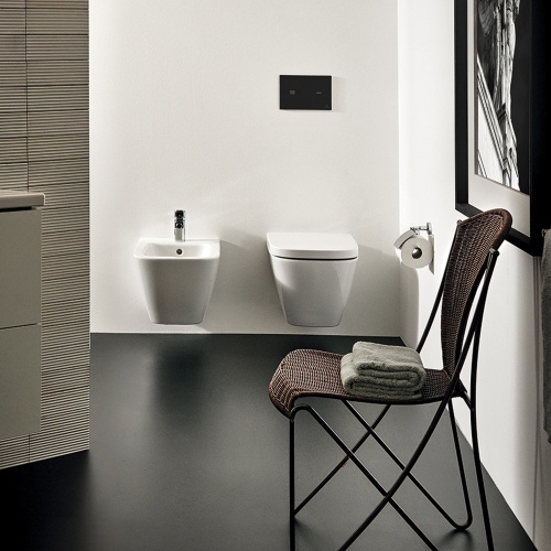 Immagine di Ideal Standard soluzione bagno completo, sanitari sospesi, lavabo con mobile 80 cm, doccia rettangolare 120x80 cm, colore bianco, rubinetteria finitura cromo SING11