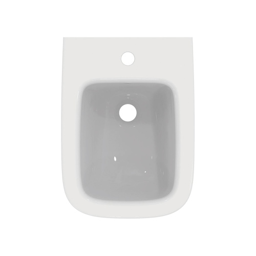 Immagine di Ideal Standard I.LIFE S bidet sospeso L.35.5 H.30 P.48 cm monoforo, con foro del troppopieno, fissaggi completamente nascosti, colore bianco finitura lucido T459301
