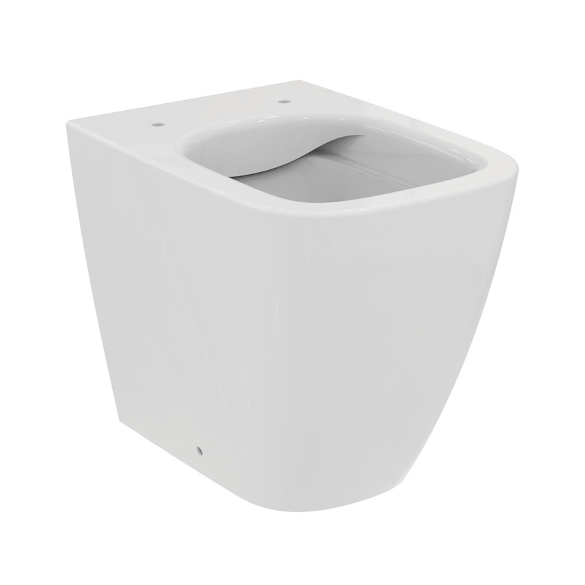 Immagine di Ideal Standard I.LIFE S vaso a terra RimLS+ L.35.5 H.40 P.48 cm, senza sedile e senza brida, installazione a filo parete, colore bianco finitura lucido T459401