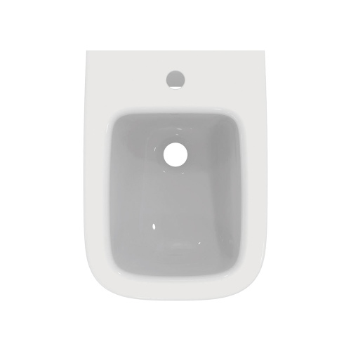 Immagine di Ideal Standard I.LIFE S bidet a terra L.35.5 H.40 P.48 cm, monoforo, per installazione filo parete, con foro del troppopieno, colore bianco finitura lucido T459501