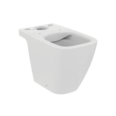 Immagine di Ideal Standard I.LIFE S vaso a terra RimLS+ per cassetta, senza sedile e senza brida, installazione a filo parete, colore bianco finitura lucido T459601
