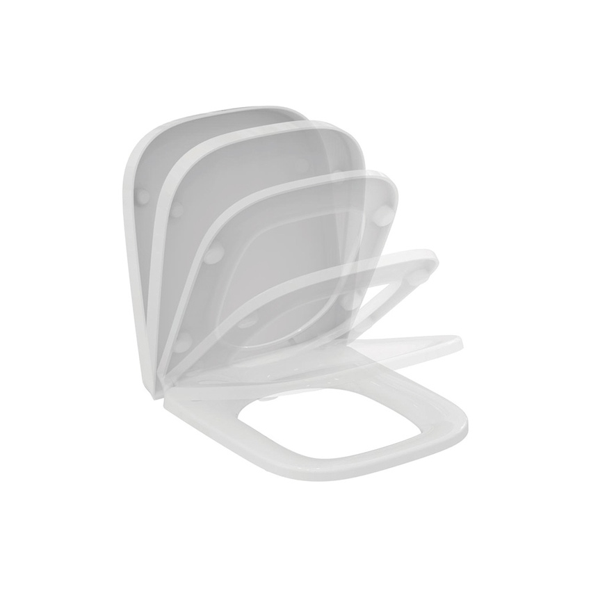 Immagine di Ideal Standard I.LIFE S sedile avvolgente, con discesa rallentata, colore bianco finitura lucido T473701