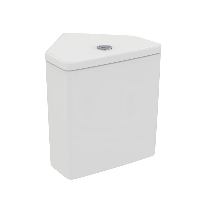 Immagine di Ideal Standard I.LIFE S cassetta angolare con batteria double flush 4.5/3 litri, colore bianco finitura lucido T520101