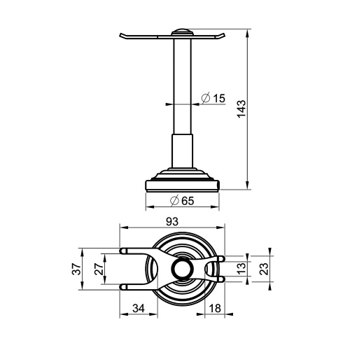 Immagine di Gessi VENTI20 porta rasoio, finitura cromo 65523#031