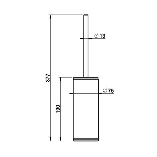 Immagine di Gessi VENTI20 porta scopino d'appoggio, colore bianco e parte in metallo finitura warm bronze brushed PVD 58544#726