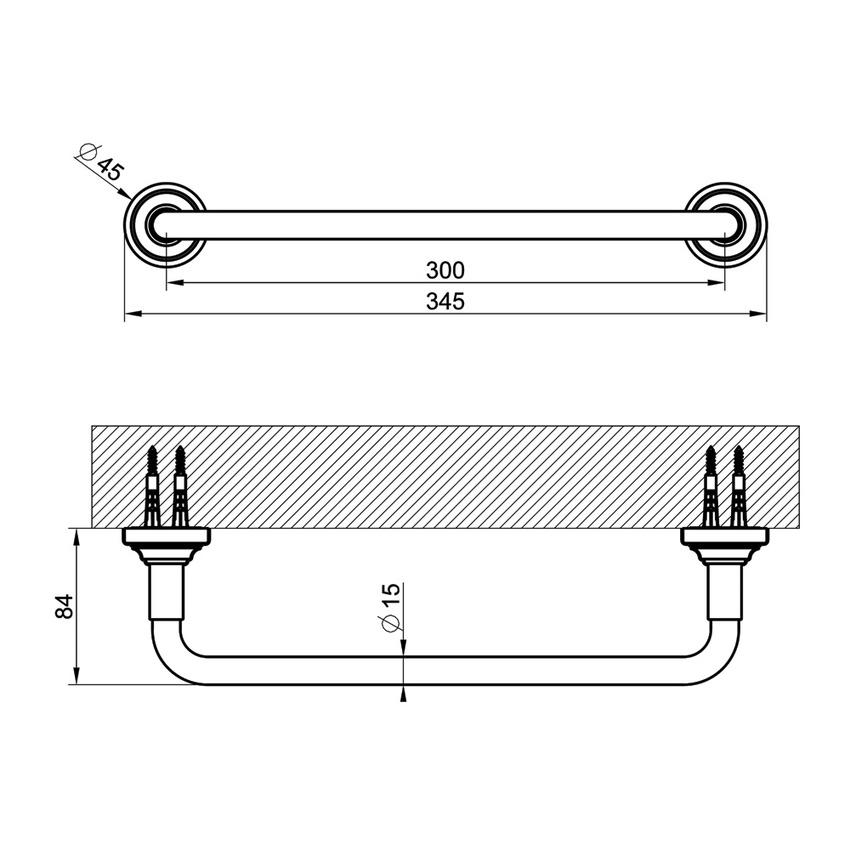 Immagine di Gessi VENTI20 porta salviette L.30 cm, finitura cromo 65497#031