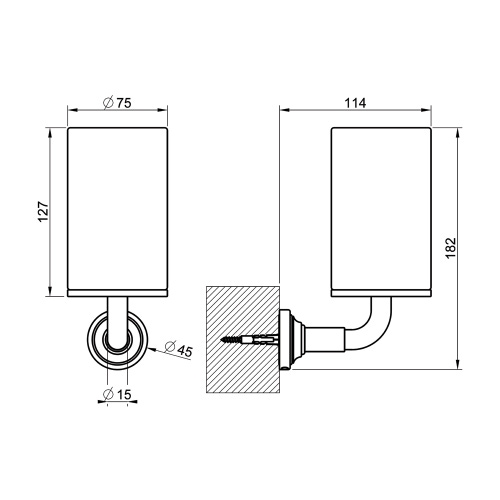 Immagine di Gessi VENTI20 porta bicchiere, a parete, colore bianco 65407#031