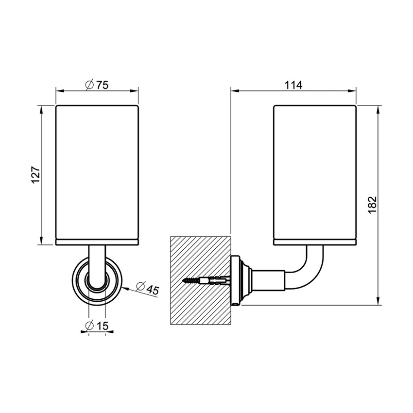 Immagine di Gessi VENTI20 porta bicchiere, a parete, colore bianco 65407#031