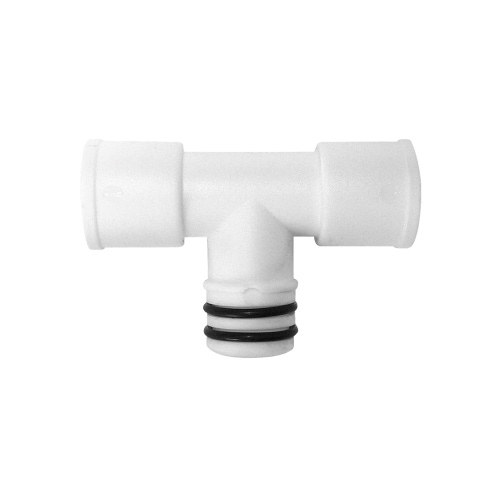 Immagine di Tecnogas raccorderia a T varia per tubo scarico condensa attacchi maschio/femmina nei ø 16-18 mm 11823