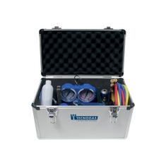 Immagine di Tecnogas JOLLY KIT valigetta in alluminio completa di un set di strumenti professionali per l'installazione vuoto e carico di medio-piccoli sistemi split 12125