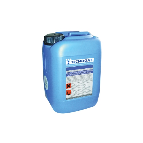 Immagine di Tecnogas liquido specifico per il lavaggio interno delle tubazioni negli impianti di condizionamento, tanica da 5 lt 11601