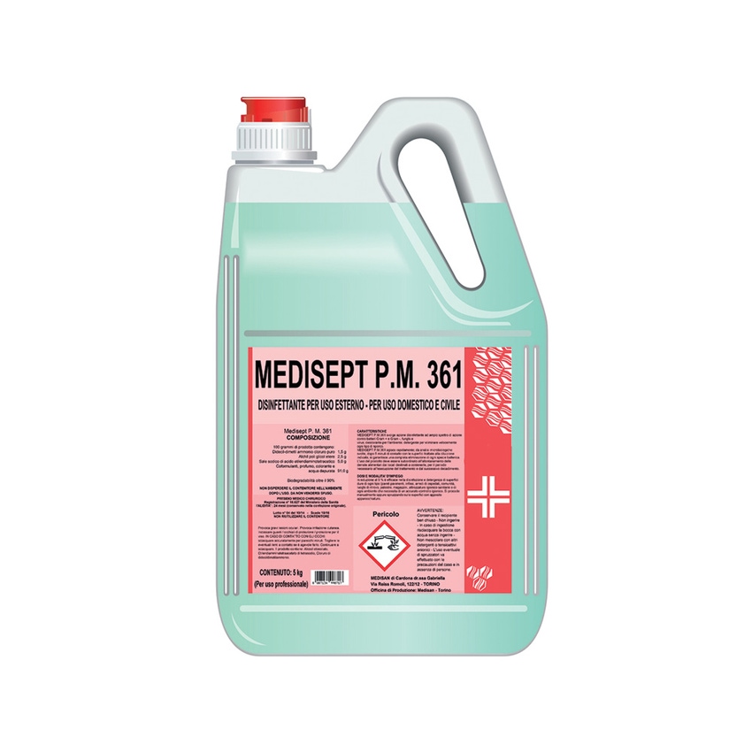 Immagine di Tecnogas MEDIASEPT disinfettante per uso esterno, domestico e civile, confezione da 5 kg con dosatore 12005