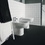 Immagine di Ideal Standard I.LIFE A set sanitari a pavimento, vaso RimLS+ a filo parete, sedile senza discesa rallentata, bidet monoforo con troppopieno a filo parete, colore bianco finitura lucido T452501-T452601-T453001