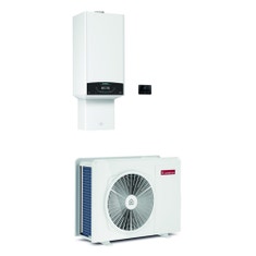 Immagine di Ariston GENUS ONE HYBRID 24/80 NET R32 Sistema ibrido composto da pompa di calore integrata con caldaia a condensazione per riscaldamento, raffrescamento e produzione istantanea di ACS 3302471