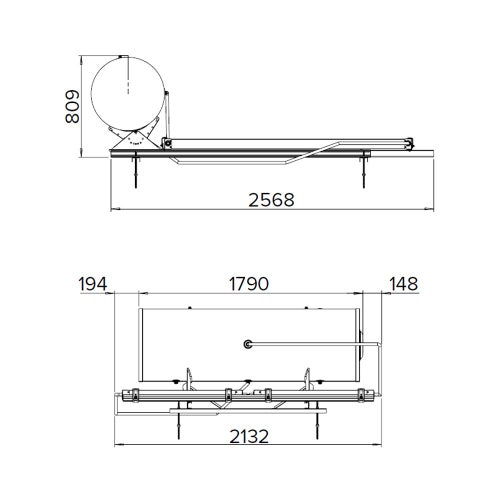 Immagine di Ariston KAIROS THERMO GR-2 300-2 TT Sistema solare termico a circolazione naturale con accumulo e e 2 collettori verticali, installazione a TETTO 3022491