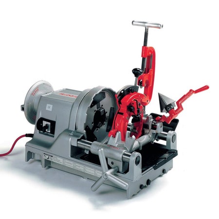 Immagine di Ridgid 1233 Filettatrice 230 V, capacità 1/4"-3", dotata di teste portapettini 815A e 928A, pettini da 1/2"-3/4", 1"-2" e 2 1/2"-3", tagliatubo con rotella, alesatore e olio per filettare 20215