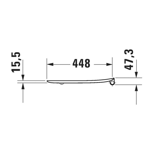 Immagine di Duravit SOLEIL sedile P.46 cm, con coperchio rimovibile, con cerniere in acciaio inox finitura cromo, senza chiusura rallentata, colore bianco finitura lucido 0022310000