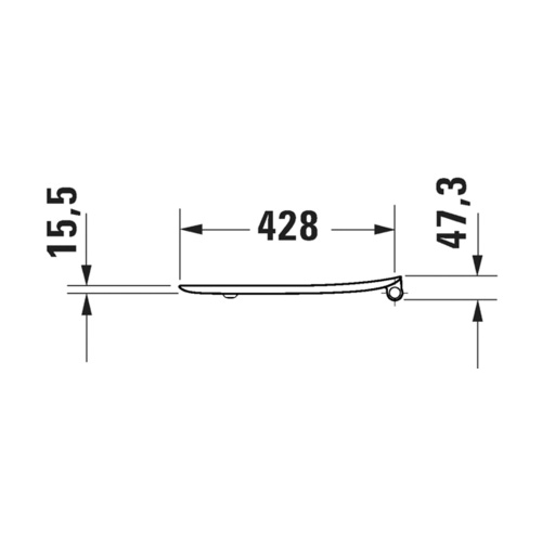 Immagine di Duravit SOLEIL sedile P.44 cm, con coperchio rimovibile, con cerniere in acciaio inox finitura cromo, senza chiusura rallentata, colore bianco finitura lucido 0026410000