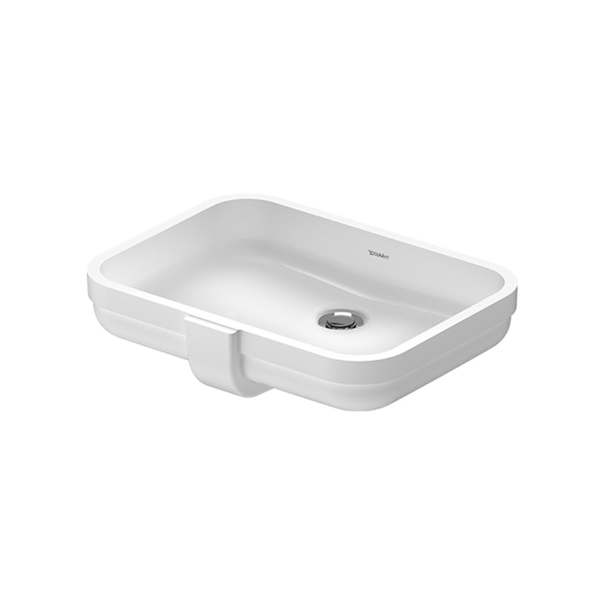 Immagine di Duravit SOLEIL lavabo L.49 cm da incasso sottopiano, con troppopieno, senza foro per rubinetteria, colore bianco finitura lucido 0397490060