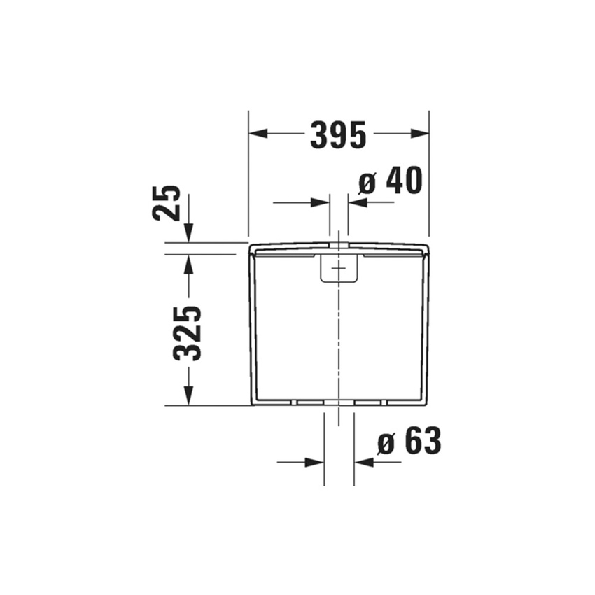 Immagine di Duravit SOLEIL cassetta di sciacquo 4.5/3 l, con batteria Dual Flush, pulsante cromato, per attacco sinistro basso, colore bianco finitura lucido 0945100085