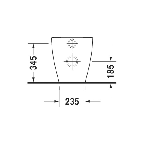 Immagine di Duravit SOLEIL vaso a pavimento, a filo parete, a cacciata, senza sedile, con fissaggi inclusi e scarico orizzontale, colore bianco finitura lucido 2010090000