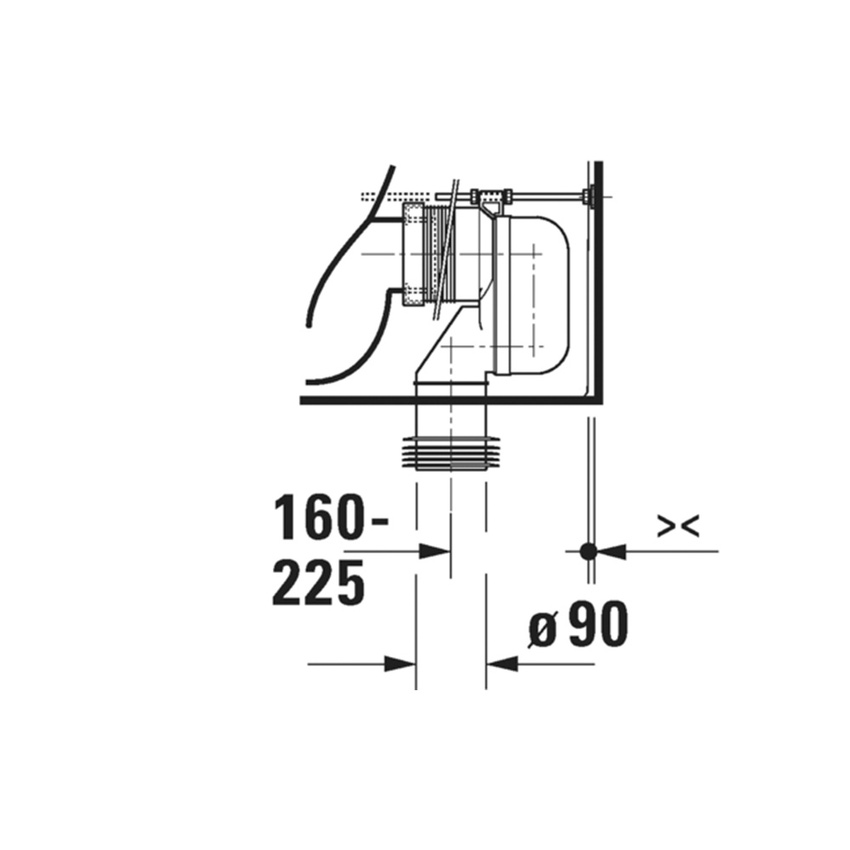 Immagine di Duravit SOLEIL vaso monoblocco a pavimento HygieneGlaze, Rimless, per cassetta appoggiata non inclusa, senza sedile, colore bianco finitura lucido 2011092000