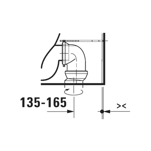 Immagine di Duravit SOLEIL vaso monoblocco a pavimento HygieneGlaze, Rimless, per cassetta appoggiata non inclusa, senza sedile, colore bianco finitura lucido 2011092000