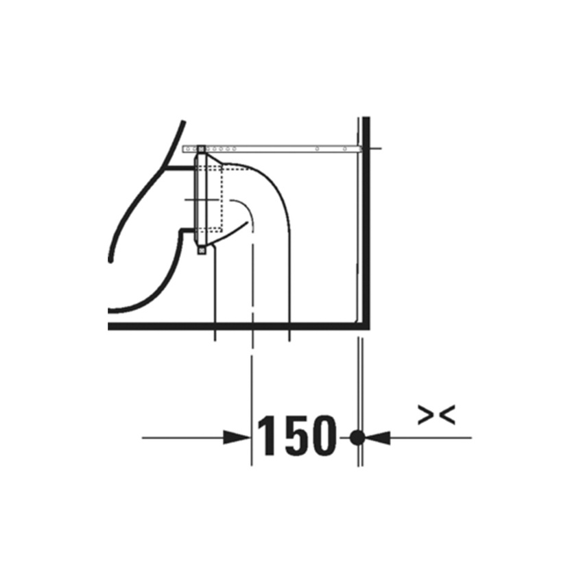Immagine di Duravit SOLEIL vaso monoblocco a pavimento HygieneGlaze, Rimless, per cassetta appoggiata non inclusa, senza sedile, colore bianco finitura lucido 2011092000