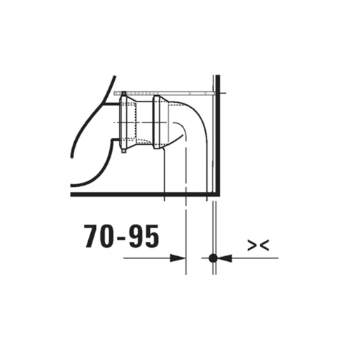 Immagine di Duravit SOLEIL vaso monoblocco a pavimento HygieneGlaze, Rimless, per cassetta appoggiata non inclusa, senza sedile, colore bianco finitura lucido 2011092000