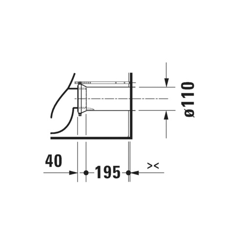Immagine di Duravit SOLEIL vaso monoblocco a pavimento HygieneGlaze, Rimless, per cassetta appoggiata non inclusa, senza sedile, colore bianco finitura lucido 2011092000