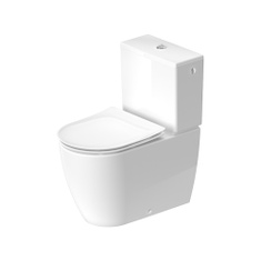 Immagine di Duravit SOLEIL vaso monoblocco a pavimento, Rimless, per cassetta appoggiata non inclusa, senza sedile, colore bianco finitura lucido 2011090000