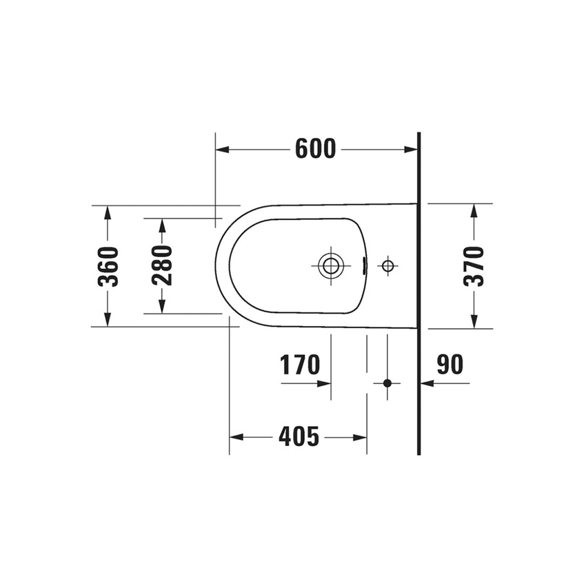 Immagine di Duravit SOLEIL bidet a pavimento, a filo parete, con troppopieno e bordo per rubinetteria, colore bianco finitura lucido 2298100000