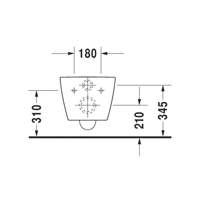 Immagine di Duravit SOLEIL vaso sospeso Compact Rimless, HygieneGlaze, a cacciata, senza sedile, colore bianco finitura lucido 2590092000