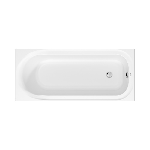 Immagine di Duravit SOLEIL vasca rettangolare da incasso L.160 P.70 cm, con uno schienale inclinato, in acrilico sanitario, colore bianco finitura lucido 700499000000000