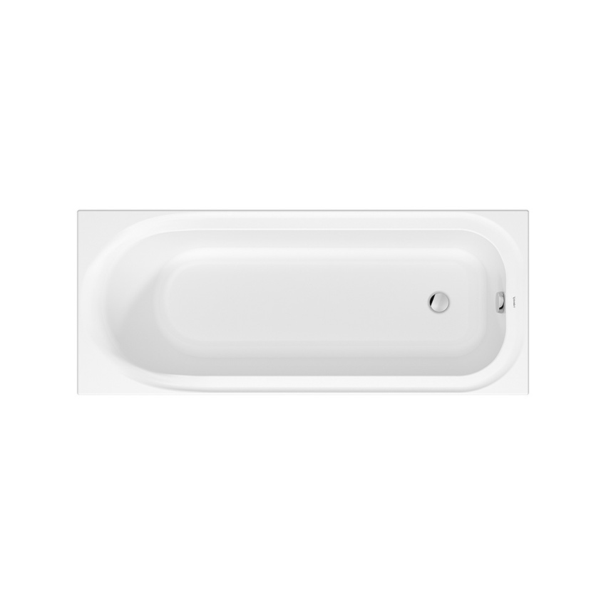 Immagine di Duravit SOLEIL vasca rettangolare da incasso L.170 P.70 cm, con uno schienale inclinato, in acrilico sanitario, colore bianco finitura lucido 700500000000000