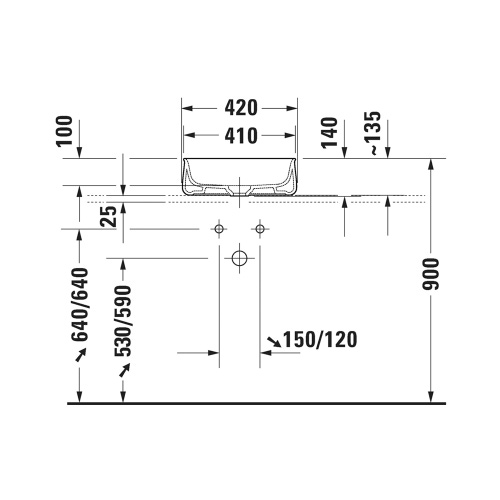 Immagine di Duravit ZENCHA bacinella da appoggio soprapiano quadrata 42 cm, con rettifica, senza troppopieno e bordo per la rubinetteria, colore bianco finitura lucido 2373420079