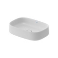 Immagine di Duravit ZENCHA bacinella da appoggio soprapiano L.55 P.39 cm, con rettifica, senza troppopieno e bordo per la rubinetteria, colore bianco finitura opaco 2373553279