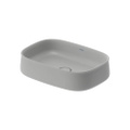 Immagine di Duravit ZENCHA bacinella da appoggio soprapiano L.55 P.39 cm, con rettifica, senza troppopieno e bordo per la rubinetteria, colore grigio finitura opaco 2373556779