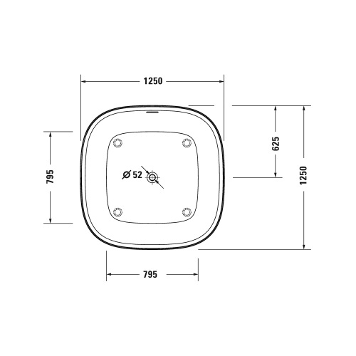 Immagine di Duravit ZENCHA vasca freestanding quadrata 125 cm, con pannello integrato e telaio, con due schienali inclinati e piletta Stop&Go, colore bianco finitura lucido 700464000000000
